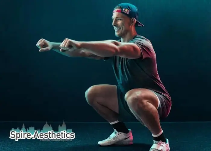 Image of man build leg muscle Thatcham through exercise